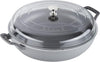 Staub - 3.5-qt Cast Iron Braiser with Glass Lid - Graphite Grey