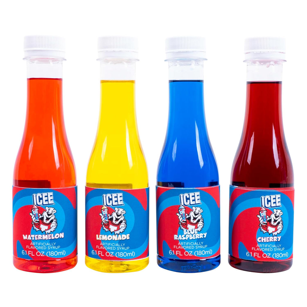 ICEE Syrups 4-Pack - Watermelon, Lemonade, Blue Raspberry, Cherry