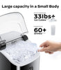 Countertop Ice Maker, Chewable Pellet Ice Machine with Self-Cleaning Function