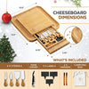 Premium Bamboo Charcuterie Board and Knife Set