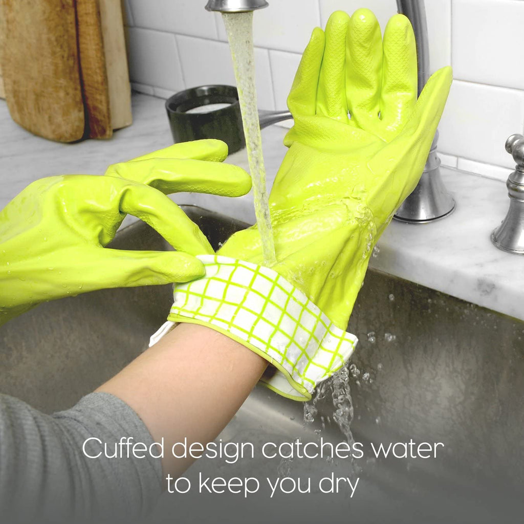Splash Patrol Natural Latex Cleaning Gloves (Gray)
