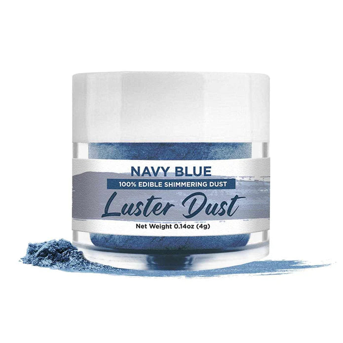 Navy Blue Luster Dust (4g), Edible Glitter