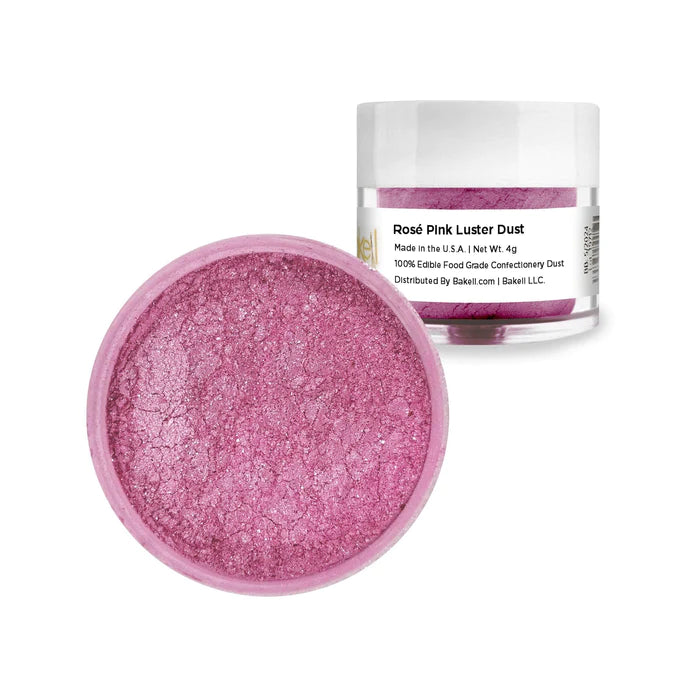 Rose Pink Luster Dust (4g), Edible Glitter