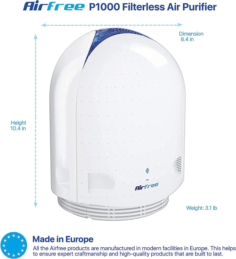 AIRFREE P1000 Filter-less Silent Air Purifier - White