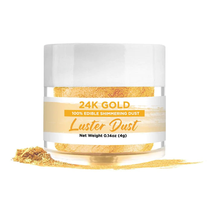 24k Gold Luster Dust (4g), Edible Glitter