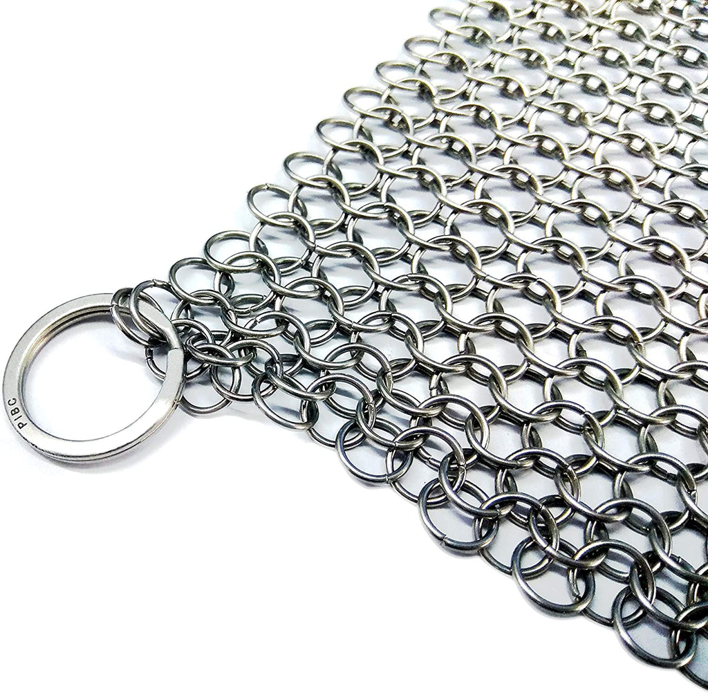 Cast Iron Skillet Cleaner Chainmail Chain Maille Scrubber Cast