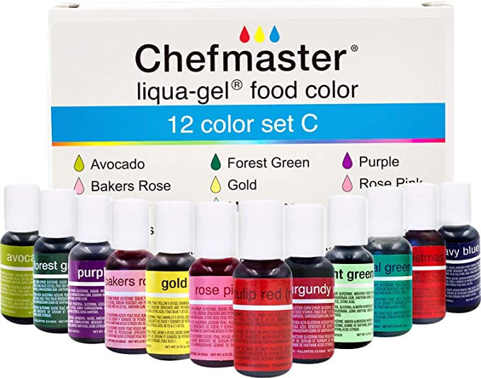 Chefmaster Liqua-Gel Food Color C - 12 Set