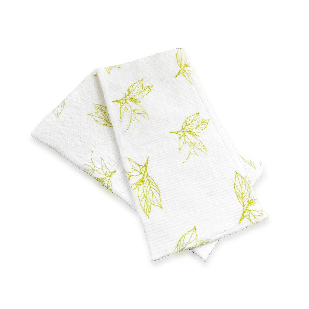 CLEAN AGAIN Super Absorbent Cleaning Cloths (Green Leaves)