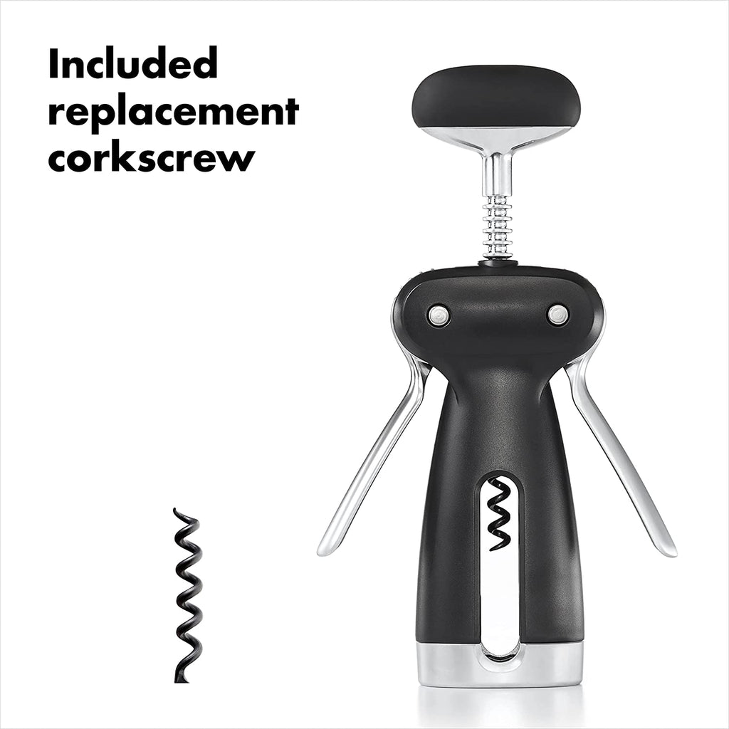 OXO SteeL Winged Corkscrew with Removable Foil Cutter