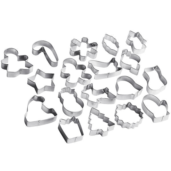 18 Piece Holiday Cookie Cutter Set, Stainless Steel