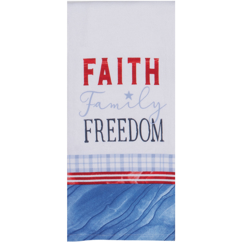 Kay Dee Designs Terry Towel (Faith, Family, Freedom)