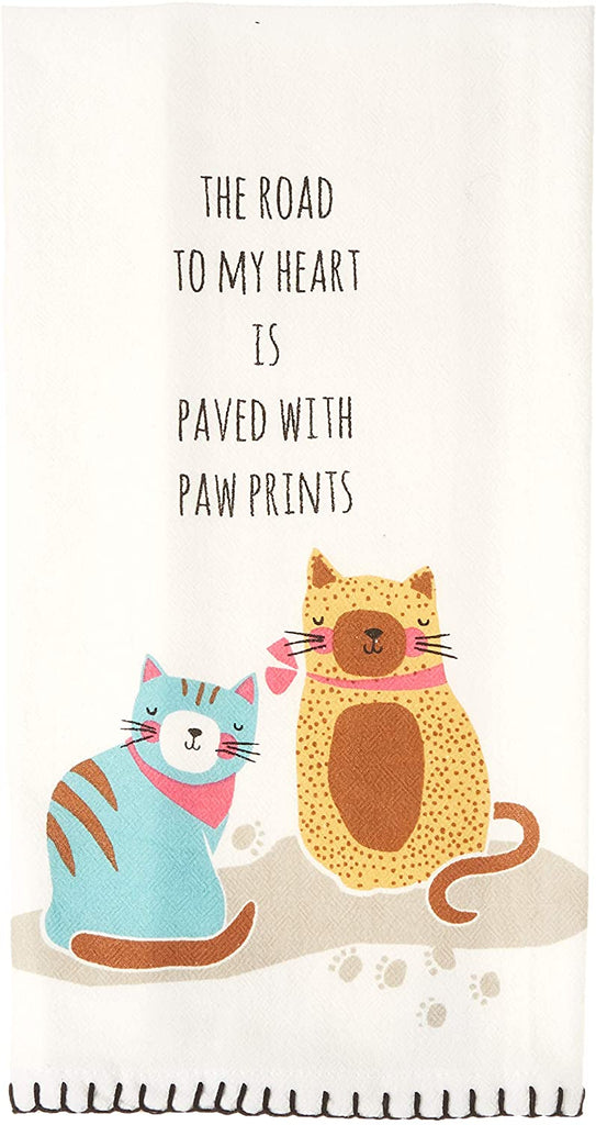 Kay Dee Designs Krinkle Flour Sack Towel (The Road To My Heart Is Paved With Paw Prints)