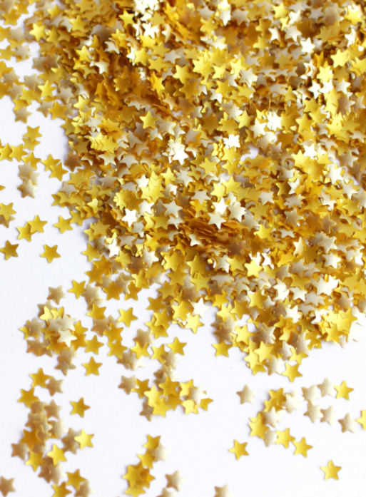 Sprinkle Pop Gold Glitter Stars