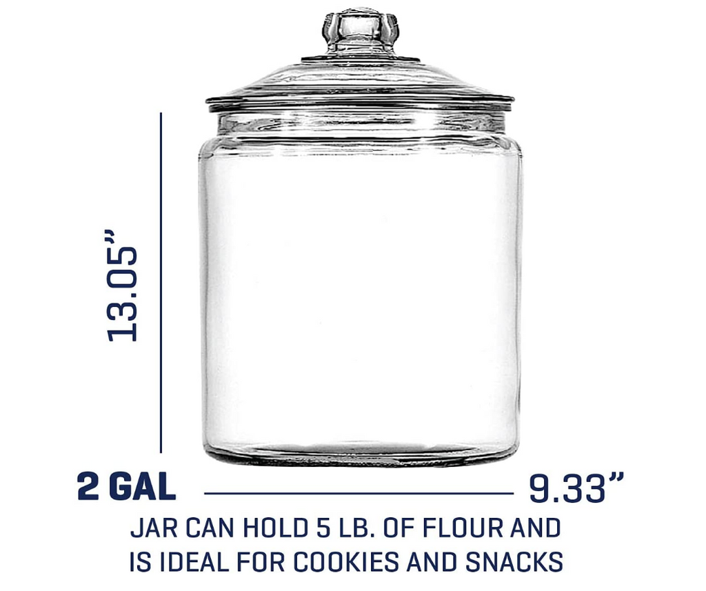 Heritage Hill Glass Jars with Lids in Food Storage