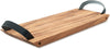 Small Florence Serving Board With Leather Handles, Acacia Wood