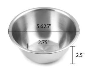 Stainless Steel Mixing Bowl, 2.75 Qt.