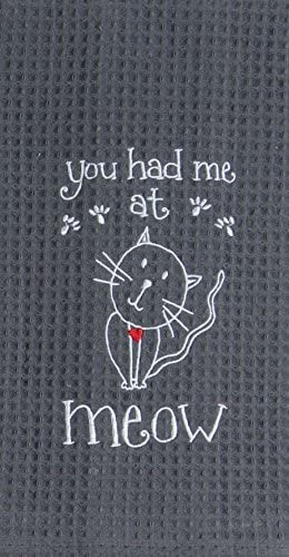 Kay Dee Designs Embroidered Tea Towel (You Had Me at Meow)