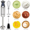 9 Speed Immersion Blender with Egg Whisk and Milk Frother Attachment