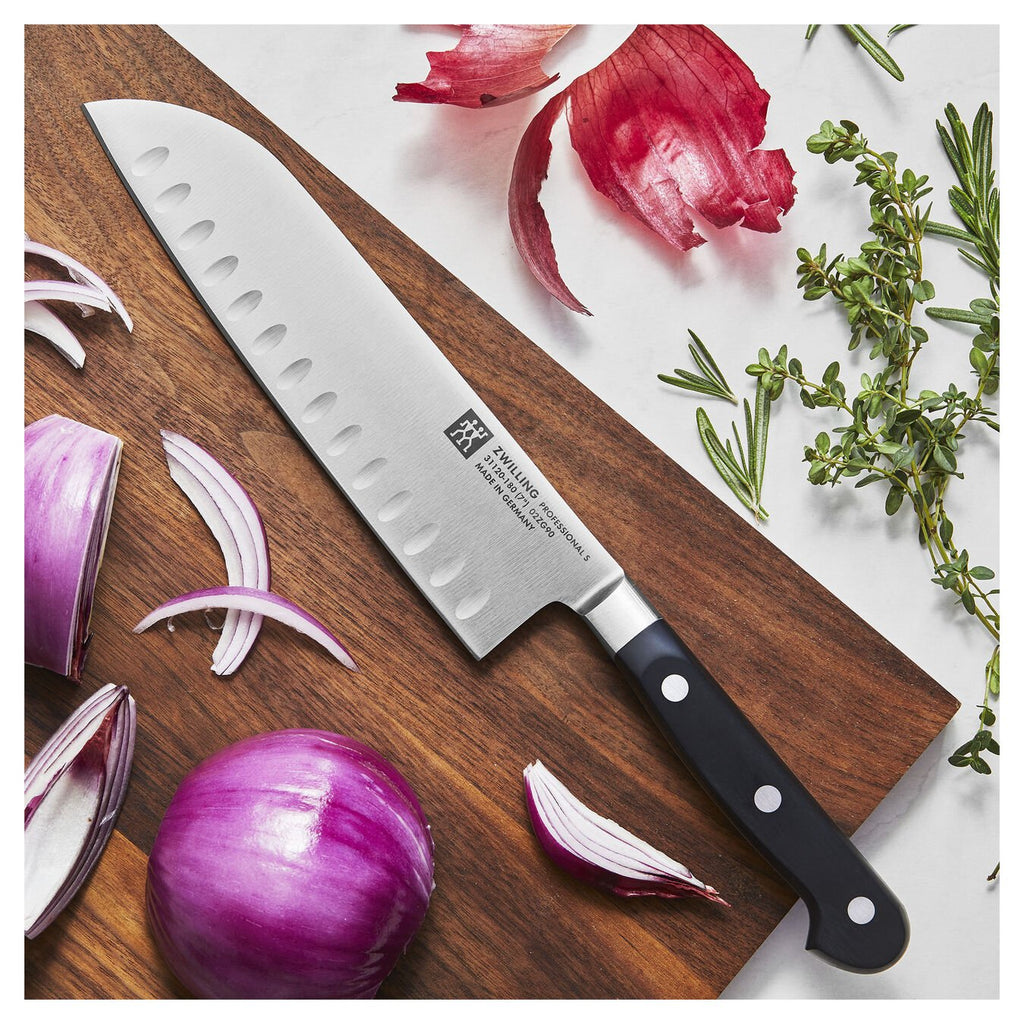 Zwilling Professional S 7" Hollow Edge Santoku Knife