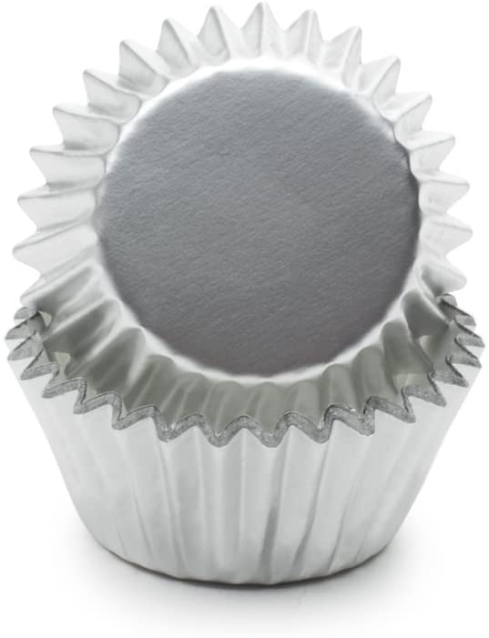 Silver Foil Mini Cupcake Liners (Set of 48)