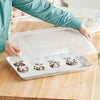 Half Sheet Aluminum Sheet Pan with Cover, 19 Gauge 13" x 18" Wire in Rim